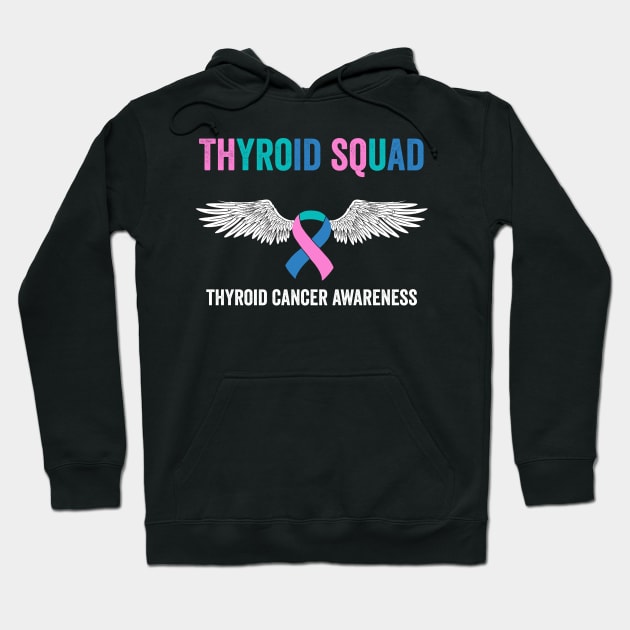 thyroid cancer awareness - thyroid squad Hoodie by Merchpasha1